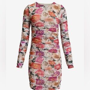 Express Floral Long Sleeve Dress